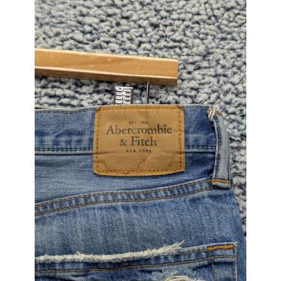 Abercrombie & Fitch The AF Skinny Jeans Mens 32X32 Distressed Preppy Y2K Blue - Picture 7 of 16